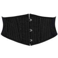 Juodas pralaidus orui korsetas po krūtine moterims Seksualus juosmenį liekninantis bustier Kūno formuotojas Suvarstomas Steampunk dizainas Juosmens treniruoklis Xs black