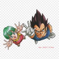 Pleistrai Drabužiams Krepšiui Užlyginami Terminiai Lipdukai Dragon Ball Bulma Y Vegeta Vegeta Bulma Raštas Skalbiamas Terminis Pernešimas