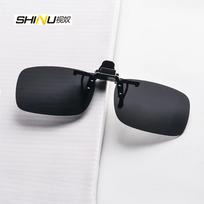 SHINU Anti Blue Light Clip On Glasses Polarized Sunglasses Orange Lens Bluelight Blocking Yellow Anti-Glare Driving Lenses