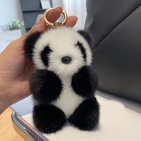 Mažas Panda Doll Bag Ornamentas Raktų pakabukas Moteriškas pliušinis mielas imitacija 13cm 1pc