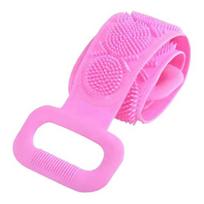 Yousheng Silicone Back Scrubber Easy to Clean 5mm Thick Design Double-Sided Exfoliation Massage Bath Scrubber 70cm žalia