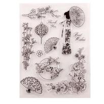 Vyšnių Žiedų Kimono Skaidrus Silikoninis Antspaudas Antspaudui „Pasidaryk Pats“ Scrapbooking Nuotraukų Albumui Dekoratyvinis
