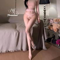 Sex stockings ultra-thin open crotch stockings sexy free butterfly anti-stripping pantyhose sex seduction socks women Exquisite folding card packaging rožinė