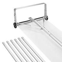 Snow Roof Rake, 22 cm Aluminum Blade, 1.58-9.13 m Adjustable Roof Snow Scraper with Wheels & Slide, , Lightweight Snows Removal Tool for House Rooftop