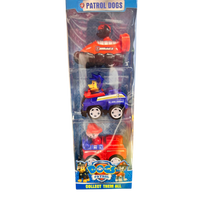 Populiarieji Paw Patrol herojai su mašinytėmis (3vnt)