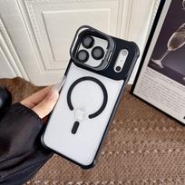 Applicable iPhone17ProMax Magnetic Lens Holder Mobile Phone Case Apple 16Pro Airbag 15 Protective Case iPhone17ProMax