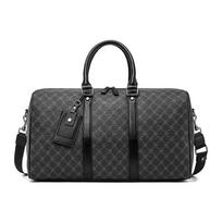 Travel Bags For Men And Women Large Capacity Tide Short Business Trip Travel Korean Version Plaid Handbag Shoulder Bag Tide