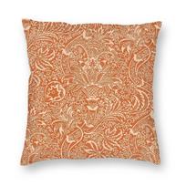 William Morris koralų oranžinės persikinės pagalvės užvalkalas poliesterio linas aksomo raštas užtrauktukas dekoratyvinis pagalvės užvalkalas kambario pagalvės užvalkalas Peach skin 18*18(CM)-1Pcs