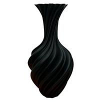 3D Printed Spiral Vase, Modern Minimalist Flower Pot for Dry Flowers, Nordic Art Decor for Home Shelf, Creative Gift Ideas juoda
