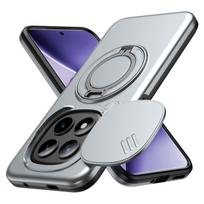 Xiaomi 14T/Redmi Note 15 Pro Geek Case: Push-Window, Skin-Feel, Drop-Proof Protective Stand Case RM TURBO5 5G/XM POCO X8 violetinė