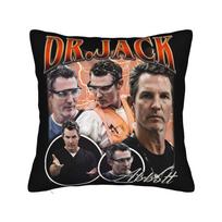 Vintage Dr. Jack Abbot Pillow Case Soft Pillow Cover For Wedding Party Home Decor Retro Trendy Pillowcases Peach skin 18*18(CM)-1Pcs