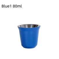 80/160Ml Stainless Steel Espresso Coffee Cup Portable Double Layer Office Tea Drinks Mug Cup Mini Whisky Wine Cup 80ml sidabras