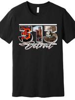 Detroit City Spirit Premium Unisex T-Shirt, Fun Unisex's Short Sleeve Pattern T-Shirt Collection, Black,Unisex's Graphic Tees S