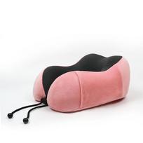 Cross-border Travel Memory Foam U-shaped Neck Pillow for Car and Long-distance Support Neck Pillow rožinė