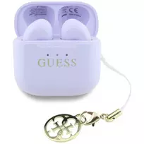 Ausinės Guess Glossy Effect Printed Classic Logo & Charm TWS Lavender