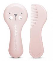 Šepetys ir šukos kūdikiams Suavinex Brush-Comb Set, 0 mėn., rožinė sp.