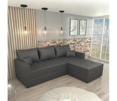 Universali L formos kampinė išlankstoma sofa-lova DUBLIN, pilka