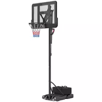 Vaikiškas krepšinio lankas su stovu Sportnow 110x75x370cm., juodos spalvos