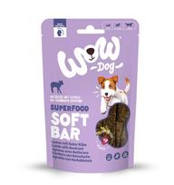 Minkšti skanėstai šunims su ėriena ir burokėliu Wow Dog Superfood Soft Bar