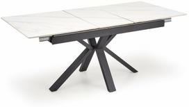 Valgomojo stalas išskleidžiamas Platan, balta sp./juoda sp., 140 - 180 cm x 85 cm x 76 cm
