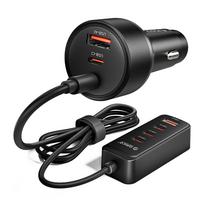 Orico ChargeClip 108W automobilinis įkroviklis 2x USB-A + 4x USB-C with Clip – juodos spalvos