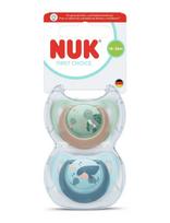 NUK - First Choice Turtle/Whale, Size 18-36 Months - Čiulptukas - Marga / raštuota