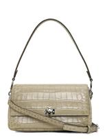 Tory Burch - Charlie Embossed Croc Small Shoulder Bag - Rankinė - Smėlio