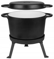 Emaliuotas ketaus katilas Rossner 10L 3in1 su kepsnine, MK602