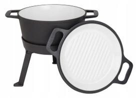 Emaliuotas ketaus troškinimo puodas Rossner 5L MK302 3in1