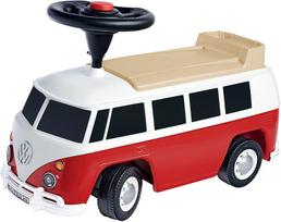 Paspiriamas automobilis BIG Baby VW T1, balta sp./raudona sp.