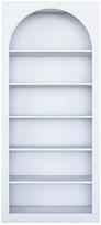 Knygų lentyna Kalune Design HC116 - 3142, balta sp., 180 cm x 80 cm x 31.5 cm