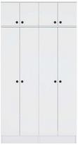 Prieškambario spinta Kalune Design EA146, balta sp., 37.4 cm x 119.6 cm x 226.4 cm