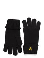 Lyle & Scott - Cotton Merino Gloves - Pirštinės - Juoda