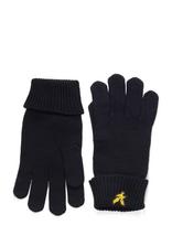 Lyle & Scott - Cotton Merino Gloves - Pirštinės - Tamsiai mėlyna