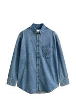 Gant - Os Denim Embr Pocket Bd Shirt - Džinsiniai marškiniai - Mėlyna