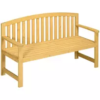 Dviejų vietų medinė sodo suoliukas, atsparus oro sąlygoms, sodo baldai su atlošais, 240 kg apkrova, 140 x 50 x 85 cm, Oranžinė