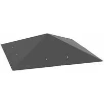Pakeičiamas stogelis paviljonui 3 x 3 m, atstumiantis vandenį, UPF30+ paviljono užvalkalas, Oksfordo audinys, 370 g/m², pilkas