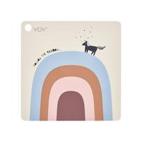 Iš silikono vaikiškas padėkliukas 38x38 cm Follow The Rainbow – OYOY Mini