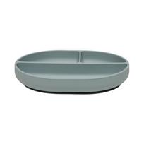 Pilkai mėlynos spalvos iš silikonas vaikiška lėkštė 17x21,5 cm Enkei – OYOY Mini