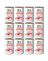 BRIT Mono Protein Beef & Rice 12x400 g monoproteinų maistas jautiena ir ryžiai