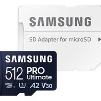 SAMSUNG PRO Ultimate 512GB microSD memory card with SD card adapter