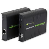 Techly 028214 KVM HDMI+USB Extender over Cat5e/Cat6 twisted pair cable, up to 120m