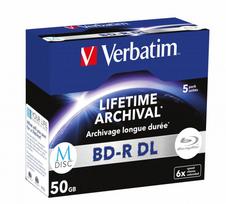 Verbatim MDisc BD-R DL 6X 50GB 5 Pack  Jewel Case