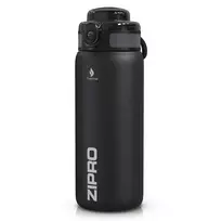 „Zipro“ termo butelis, 700 ml, nerūdijančio plieno, juodos spalvos