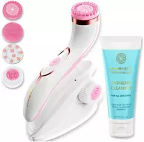 Lumineo LUMINEO Professional Line veido šepetėlis „Brush Pro“ (rožinis) + „Lumineo“ valomasis gelis, tinkantis visų tipų odai, 100 ml