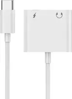 „Gembird“ USB adapteris A-CM-3.5FP-01 USB-C – 3,5 mm lizdas + USB-C, baltas  (A-CM-3.5FP-01)