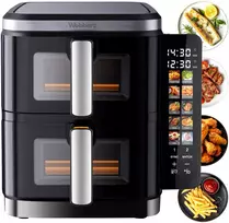 Webber be riebalų gruzdintuvas DVIGUBAS VERTIKALUS BE RIEBALŲ GRUZDINTUVAS „AIR FRYER“ 2800 W 11 L XXL WEBBER