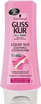 „Schwarzkopf Gliss Kur Liquid Silk“ kondicionierius blizgiems ir lūžti linkusiems plaukams, 200 ml