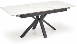 Valgomojo stalas išskleidžiamas Platan, balta sp./juoda sp., 140 - 180 cm x 85 cm x 76 cm