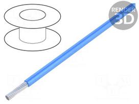 Wire | HookUp Wire Teflon | stranded | Cu | 28AWG | blue | PTFE | 600V